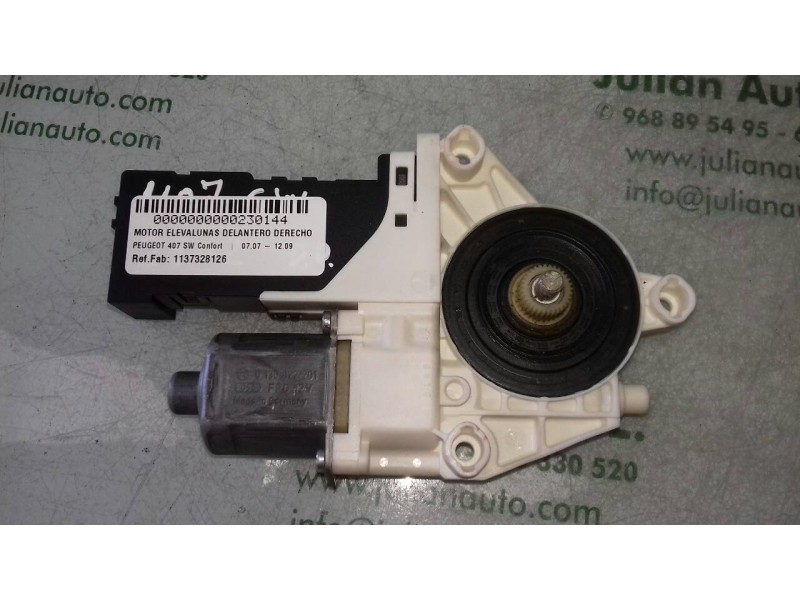 Recambio de motor elevalunas delantero derecho para peugeot 407 sw confort referencia OEM IAM 1137328126 994329104 0130922201