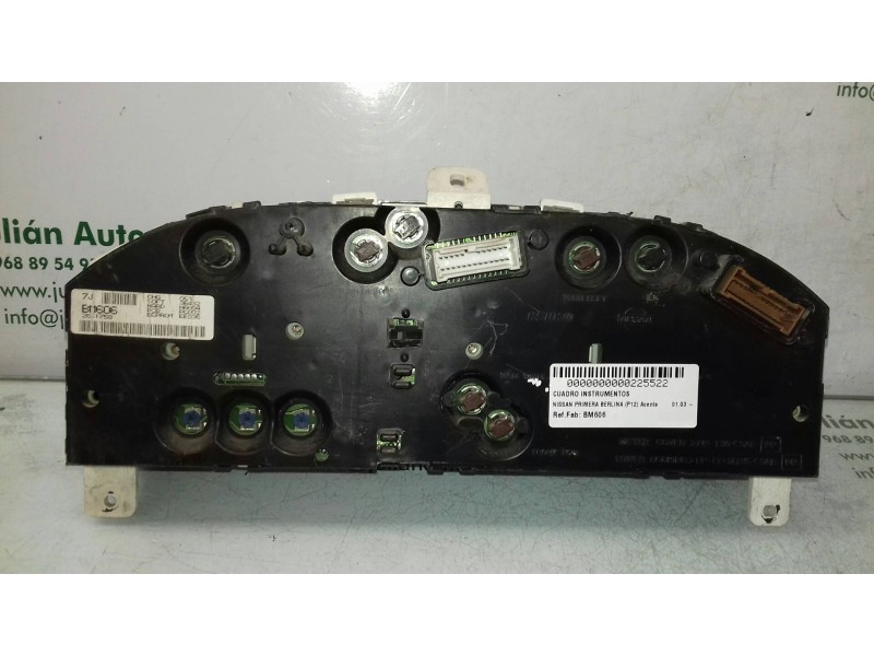 Recambio de cuadro instrumentos para nissan primera berlina (p12) acenta referencia OEM IAM BM606 BM606  Recambio de cuadro instrumentos para nissan primera berlina (p12) acenta referencia OEM IAM BM606 BM606