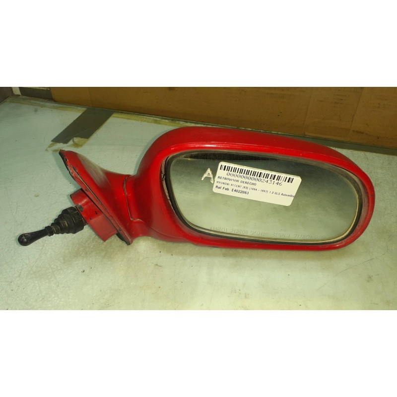 Recambio de retrovisor derecho para hyundai accent (x3) 1.3 gls automático referencia OEM IAM E4022063 022063 MANUAL
