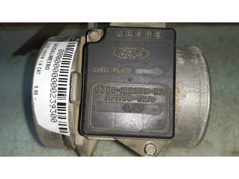 Recambio de caudalimetro para ford orion 1.6 cat referencia OEM IAM 93BB12B579BA  CONECTOR 4 PINES