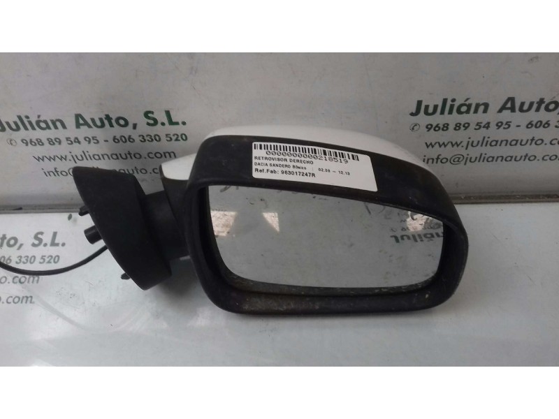 Recambio de retrovisor derecho para dacia sandero básico referencia OEM IAM 963017247R UAMT ELECTRICO