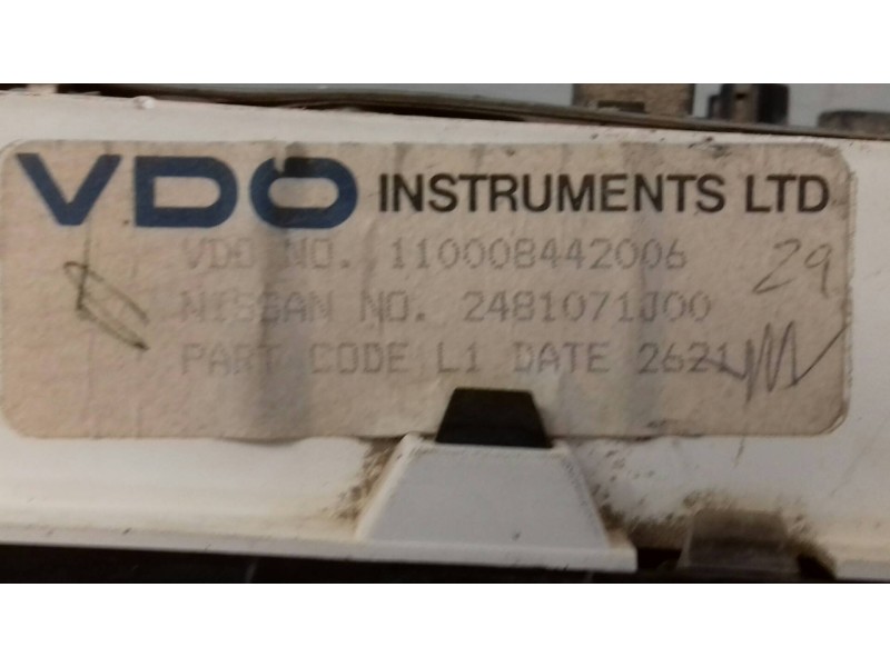 Recambio de cuadro instrumentos para nissan primera berl./familiar (p10/w10) lx berlina (p10) referencia OEM IAM 2481071J00 1100