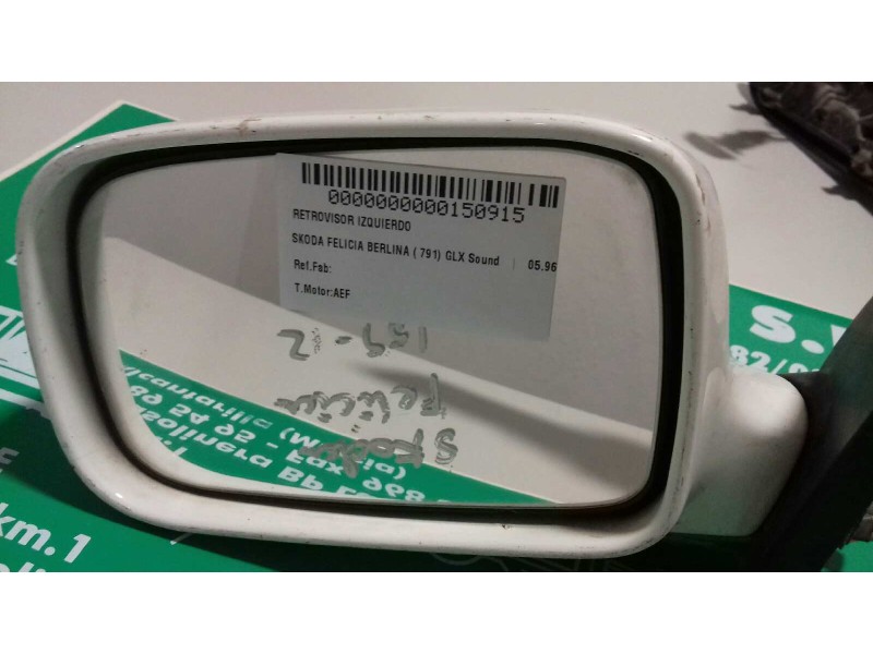 Recambio de retrovisor izquierdo para skoda felicia berlina ( 791) glx sound referencia OEM IAM   MANUAL