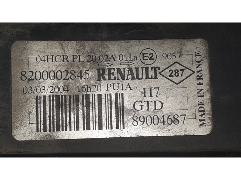 Recambio de faro izquierdo para renault laguna ii (bg0) authentique referencia OEM IAM 8200002845 89004687 