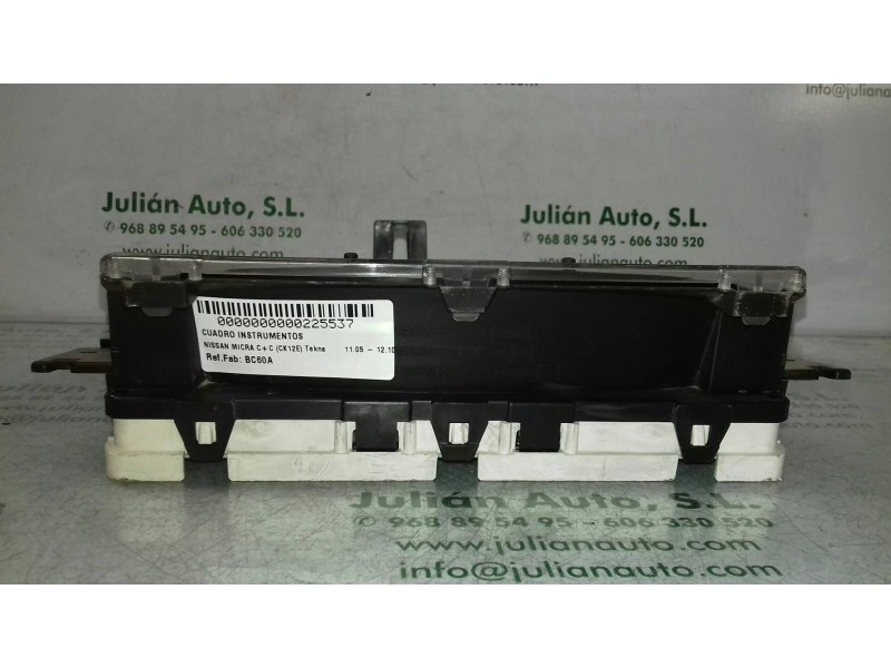 Recambio de cuadro instrumentos para nissan micra c+c (ck12e) tekna referencia OEM IAM BC60A 5Y03370 BC60A5Y03370