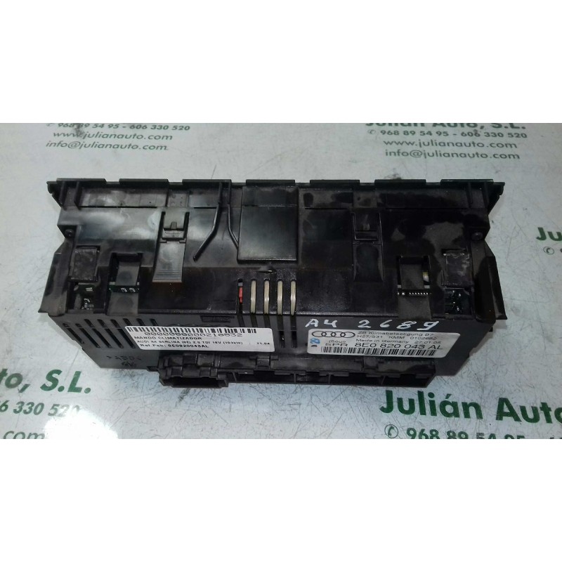 Recambio de mando climatizador para audi a4 berlina (8e) 2.0 tdi 16v (103kw) referencia OEM IAM 8E0820043AL KMM0102682 ZB KLIMAB