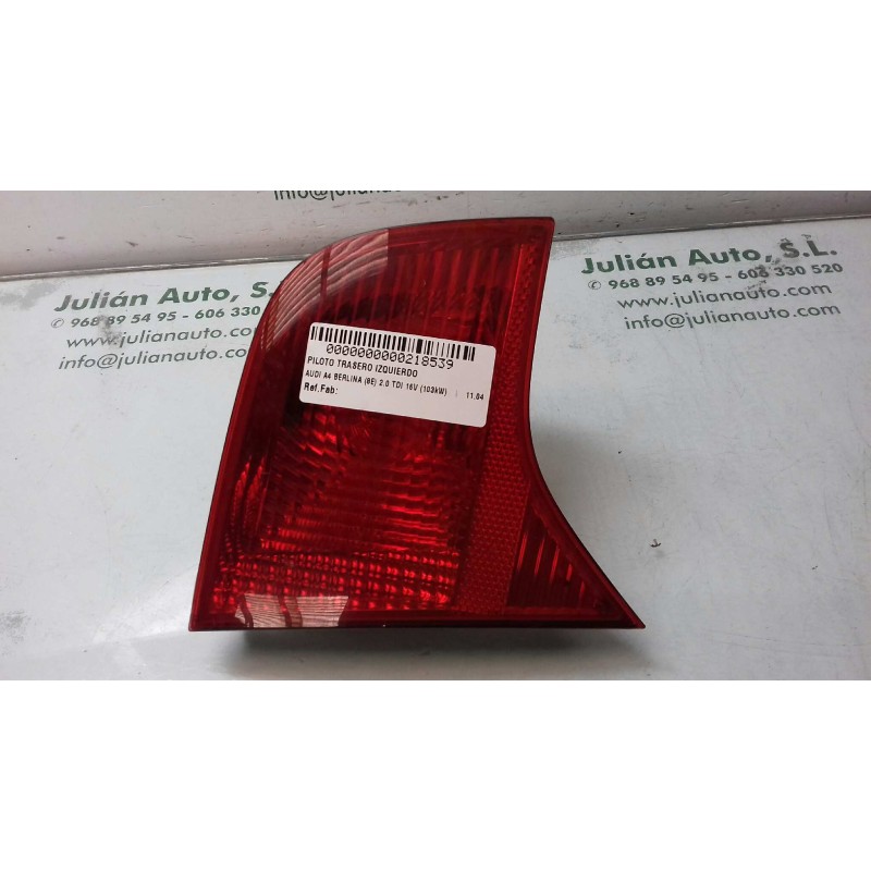 Recambio de piloto trasero izquierdo interior para audi a4 berlina (8e) 2.0 tdi 16v (103kw) referencia OEM IAM   HELL