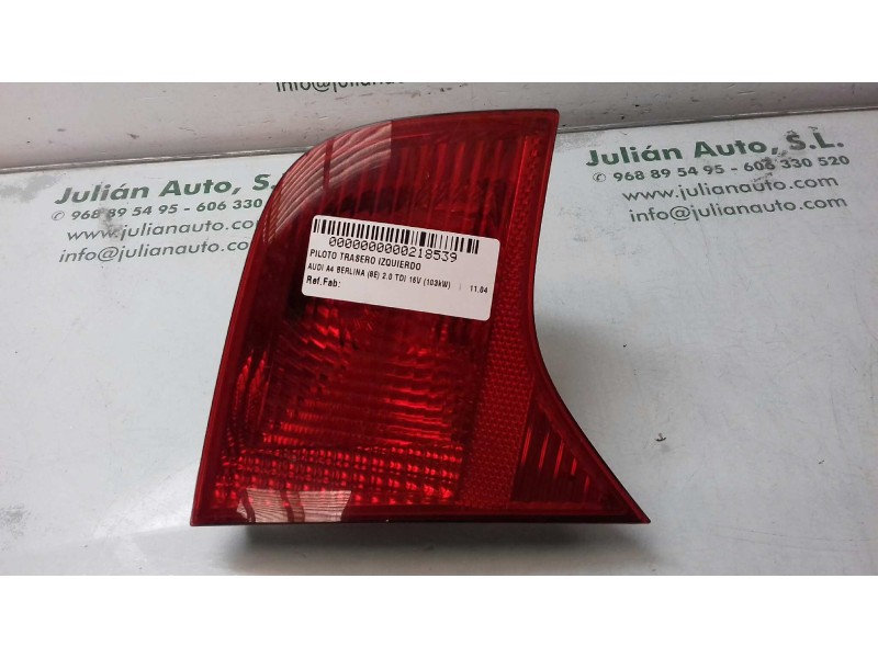 Recambio de piloto trasero izquierdo interior para audi a4 berlina (8e) 2.0 tdi 16v (103kw) referencia OEM IAM   HELL