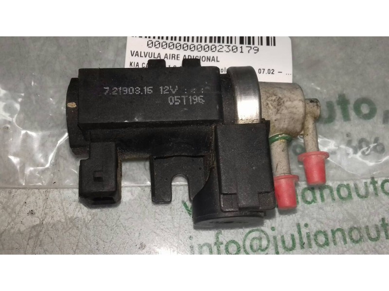 Recambio de valvula aire adicional para kia carens 1.8 16v ex monovolumen referencia OEM IAM 72190316  2 PINES Recambio de valvula aire adicional para kia carens 1.8 16v ex monovolumen referencia OEM IAM 72190316  2 PINES