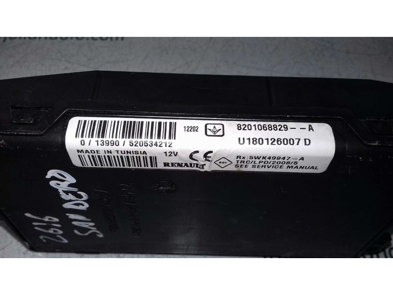 Recambio de centralita motor uce para dacia sandero básico referencia OEM IAM S120205102A 8201117953 KIT - CONTINENTAL