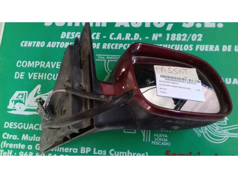 Recambio de retrovisor derecho para volkswagen passat berlina (3b2) referencia OEM IAM   ELECTRICO