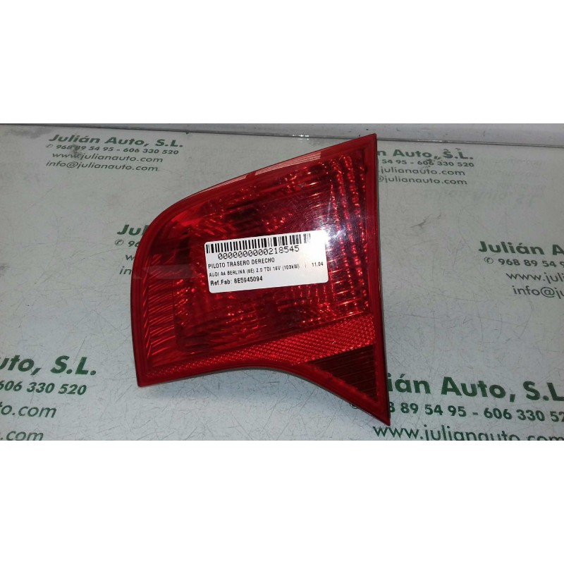 Recambio de piloto trasero derecho para audi a4 berlina (8e) 2.0 tdi 16v (103kw) referencia OEM IAM 8E5945094  HELLA