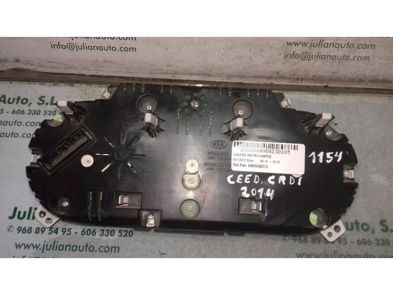 Recambio de cuadro instrumentos para kia cee´d drive referencia OEM IAM 94003A2323  