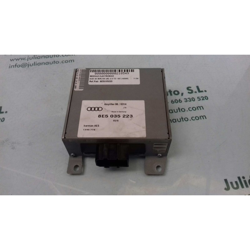 Recambio de modulo electronico para audi a4 berlina (8e) 2.0 tdi 16v (103kw) referencia OEM IAM 8E5035223 1340778 HARMAN AES