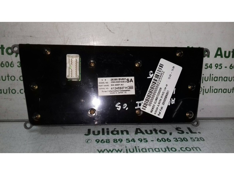Recambio de mando climatizador para nissan almera (n16/e) line up referencia OEM IAM 28395BN801 41245927H 