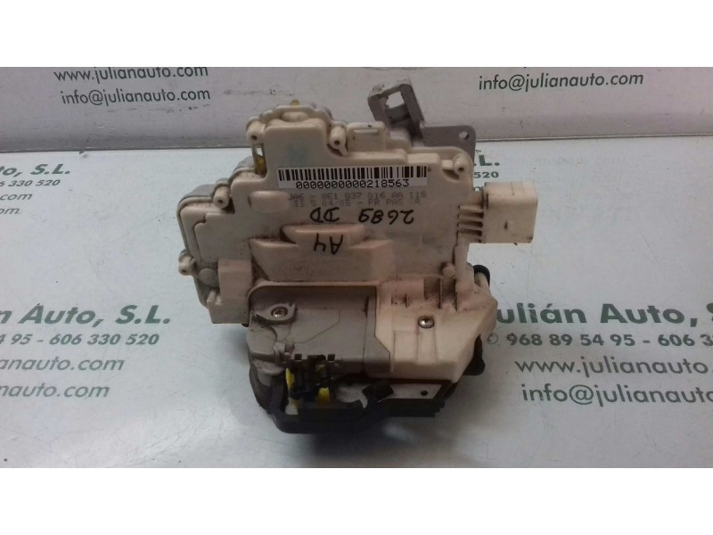 Recambio de cerradura puerta delantera derecha para audi a4 berlina (8e) 2.0 tdi 16v (103kw) referencia OEM IAM 8E1837016AA 3 + 