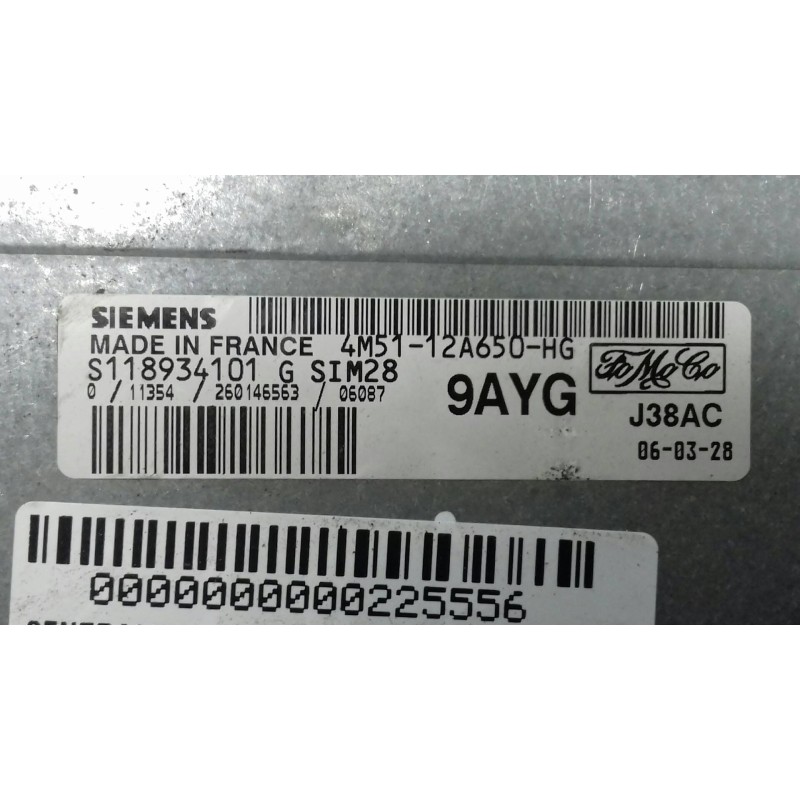 Recambio de centralita motor uce para ford c-max (cb3) trend referencia OEM IAM 4M5112A650HG S118934101G SIEMENS