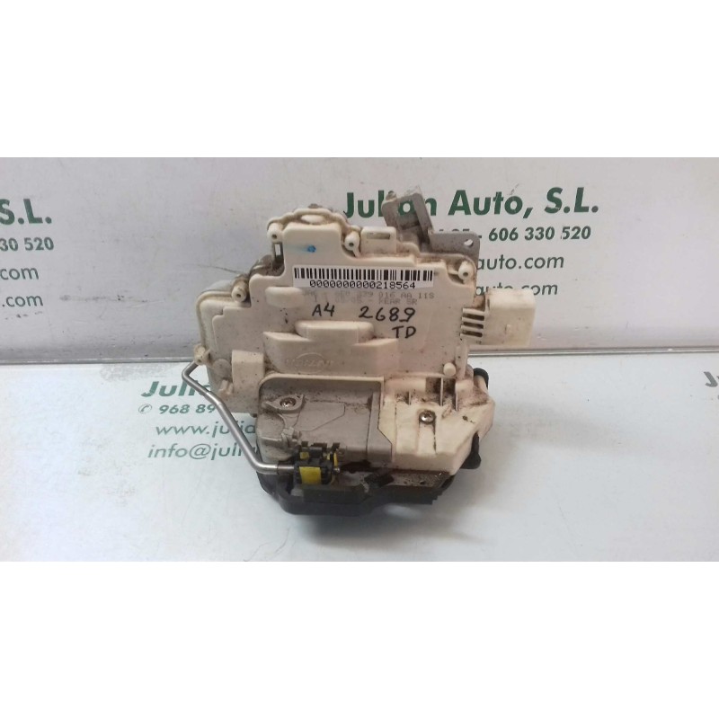 Recambio de cerradura puerta trasera derecha para audi a4 berlina (8e) 2.0 tdi 16v (103kw) referencia OEM IAM 8E0839016AA  INTIC