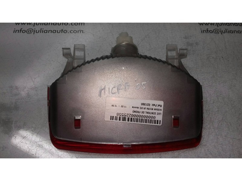 Recambio de luz central de freno para nissan micra (k12e) acenta referencia OEM IAM 021390  