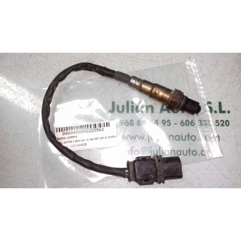Recambio de sonda lambda para opel vectra c berlina 1.9 16v cdti cat (z 19 dth / lrd) referencia OEM IAM 0281004026 NEGRO 3 + 3 