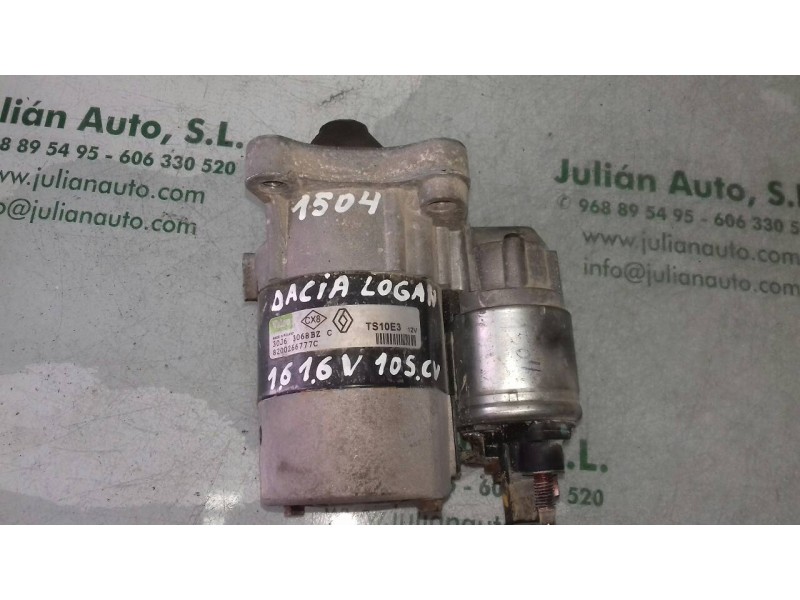 Recambio de motor arranque para dacia logan mcv ambiance referencia OEM IAM 8200266777C TS10E3 VALEO