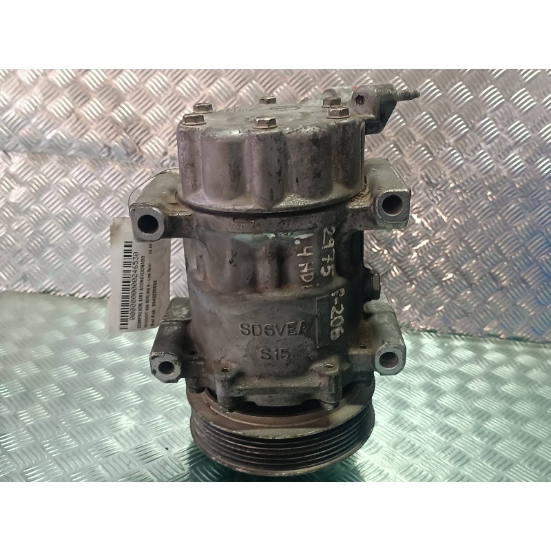 Recambio de compresor aire acondicionado para peugeot 206 berlina x-line refri referencia OEM IAM 9646270880 SD6V12 SANDEN