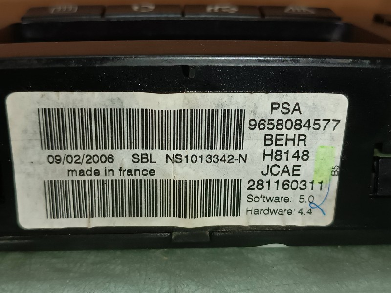 Recambio de mando calefaccion / aire acondicionado para citroen c4 berlina collection referencia OEM IAM 9658084577 281160311 BE