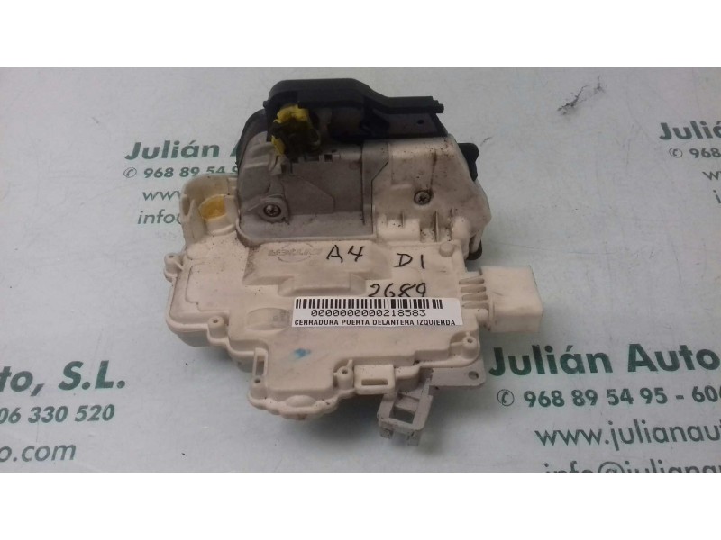 Recambio de cerradura puerta delantera izquierda para audi a4 berlina (8e) 2.0 tdi 16v (103kw) referencia OEM IAM 8E1837015AA 5+