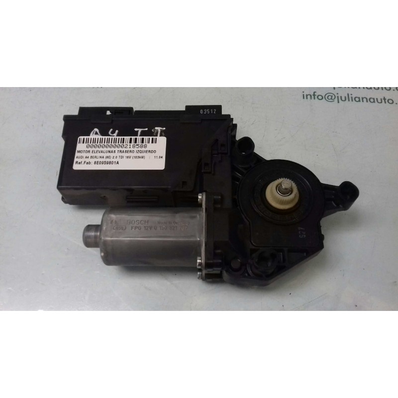Recambio de motor elevalunas trasero izquierdo para audi a4 berlina (8e) 2.0 tdi 16v (103kw) referencia OEM IAM 8E0959801A 5WK47