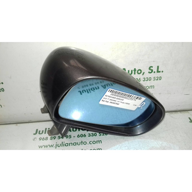Recambio de retrovisor derecho para audi tt (8n3/8n9) 1.8 t coupe (132kw) referencia OEM IAM 8N0857540  SIN CABLES