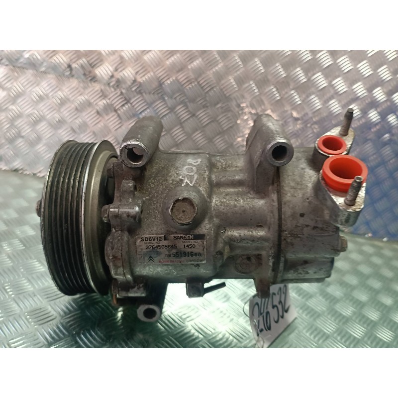 Recambio de compresor aire acondicionado para citroen c3 1.4 hdi exclusive referencia OEM IAM 9655191680 SD6V12 SANDEN