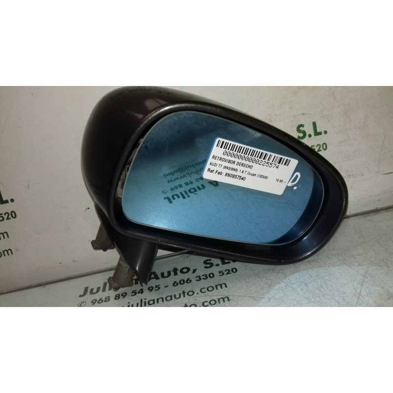 Recambio de retrovisor derecho para audi tt (8n3/8n9) 1.8 t coupe (132kw) referencia OEM IAM 8N0857540  SIN CABLES