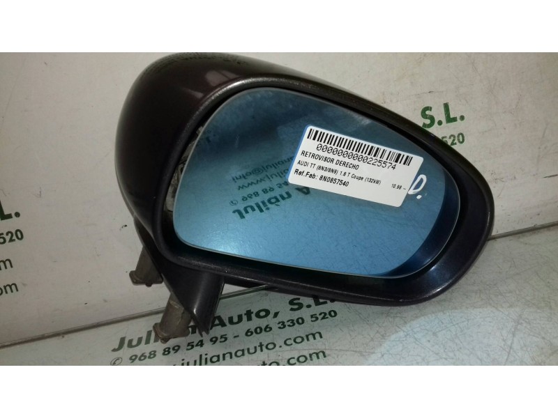 Recambio de retrovisor derecho para audi tt (8n3/8n9) 1.8 t coupe (132kw) referencia OEM IAM 8N0857540  SIN CABLES