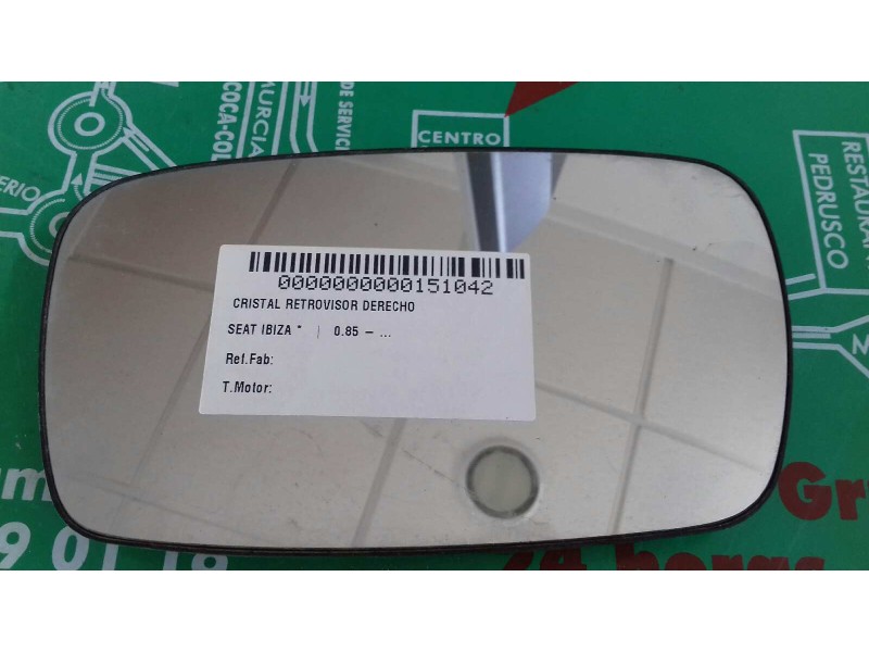 Recambio de cristal retrovisor derecho para seat ibiza referencia OEM IAM    Recambio de cristal retrovisor derecho para seat ibiza referencia OEM IAM