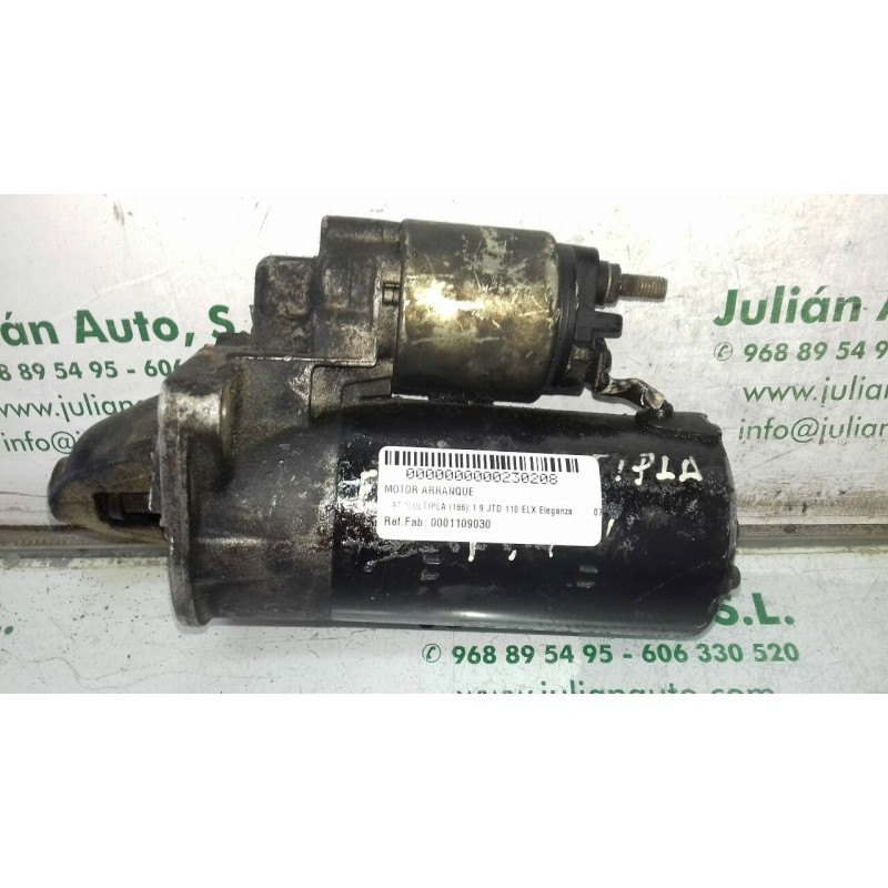 Recambio de motor arranque para fiat multipla (186) 1.9 jtd 110 elx eleganza referencia OEM IAM 0001109030  BOSCH