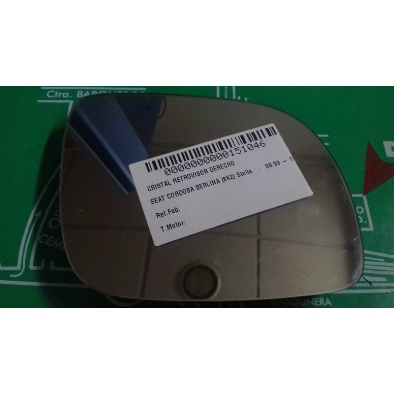 Recambio de cristal retrovisor derecho para seat cordoba berlina (6k2) stella referencia OEM IAM   MANUAL