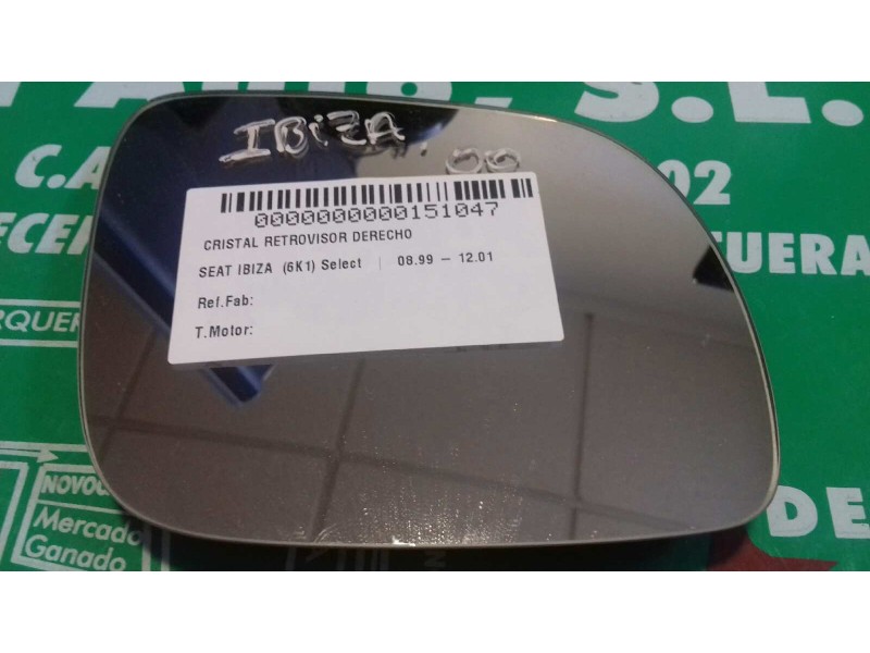Recambio de cristal retrovisor derecho para seat ibiza (6k1) select referencia OEM IAM   MANUAL