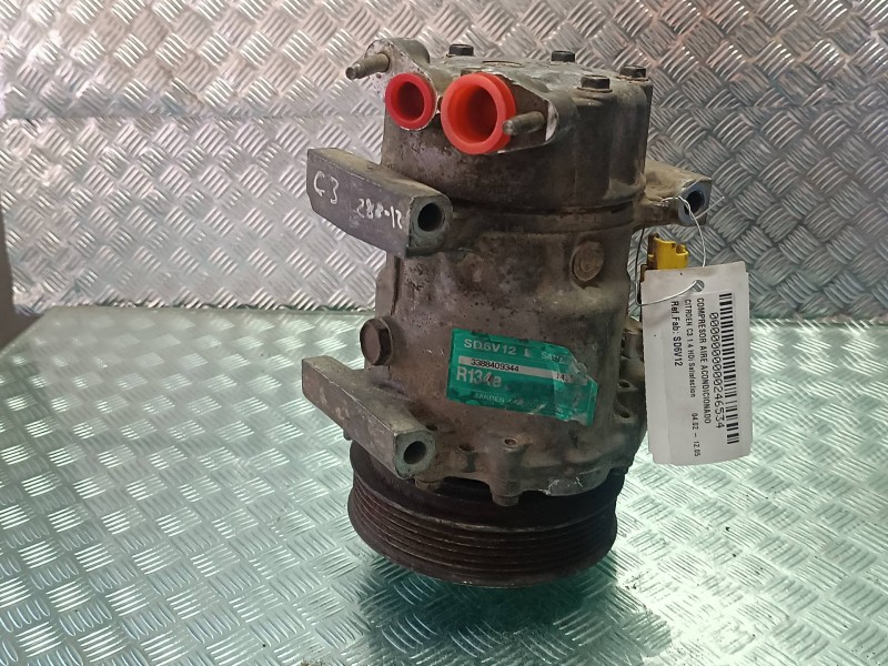 Recambio de compresor aire acondicionado para citroen c3 1.4 hdi satisfaction referencia OEM IAM SD6V12 SD6V12 SANDEN