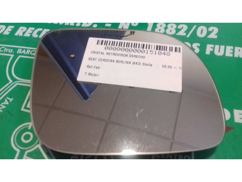Recambio de cristal retrovisor derecho para seat cordoba berlina (6k2) stella referencia OEM IAM  83256 MANUAL