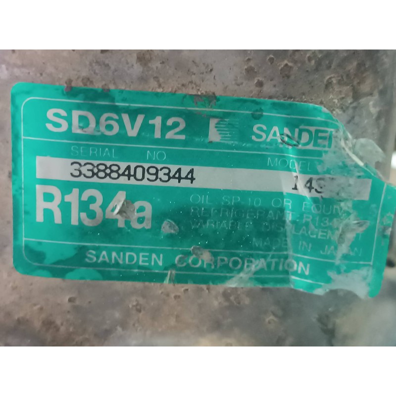 Recambio de compresor aire acondicionado para citroen c3 1.4 hdi satisfaction referencia OEM IAM SD6V12 SD6V12 SANDEN
