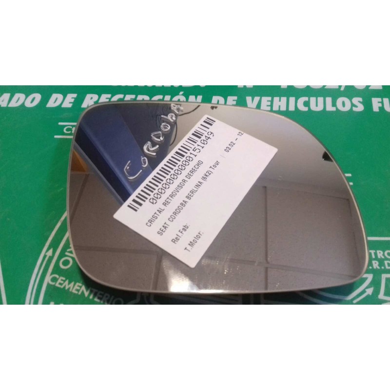 Recambio de cristal retrovisor derecho para seat cordoba berlina (6k2) tour referencia OEM IAM   MANUAL