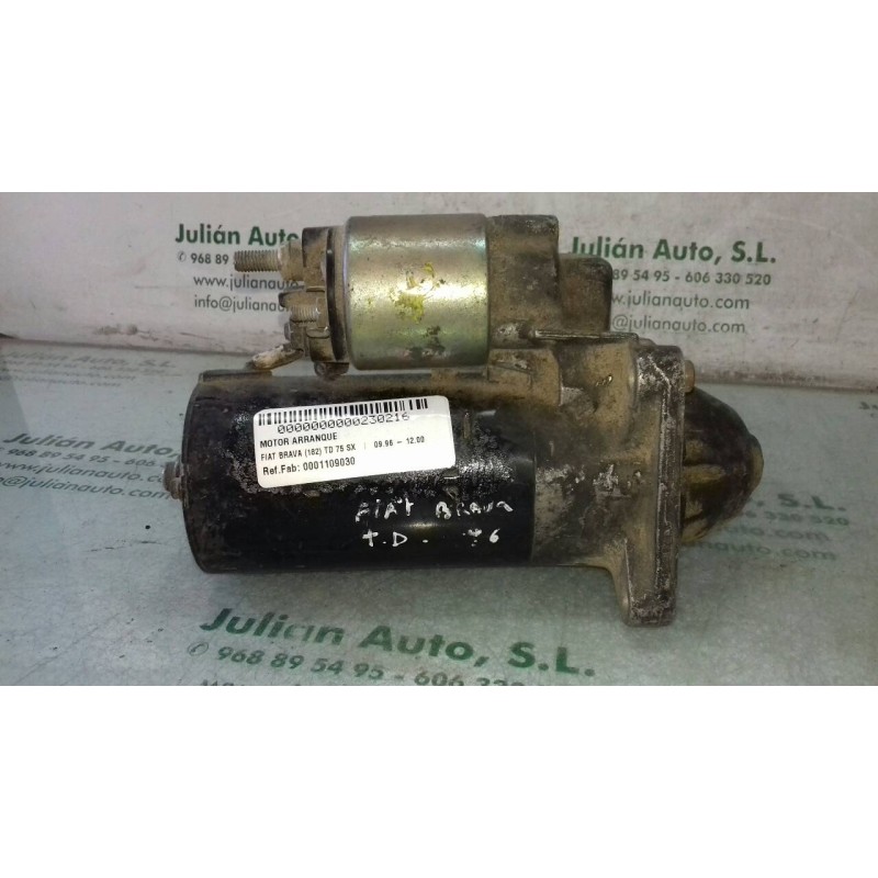 Recambio de motor arranque para fiat brava (182) td 75 sx referencia OEM IAM 0001109030  BOSCH