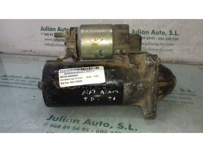 Recambio de motor arranque para fiat brava (182) td 75 sx referencia OEM IAM 0001109030  BOSCH