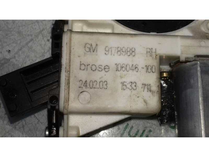Recambio de motor elevalunas delantero derecho para opel vectra c berlina comfort referencia OEM IAM 9178988 0130822012 10604610 Recambio de motor elevalunas delantero derecho para opel vectra c berlina comfort referencia OEM IAM 9178988 0130822012 10604610