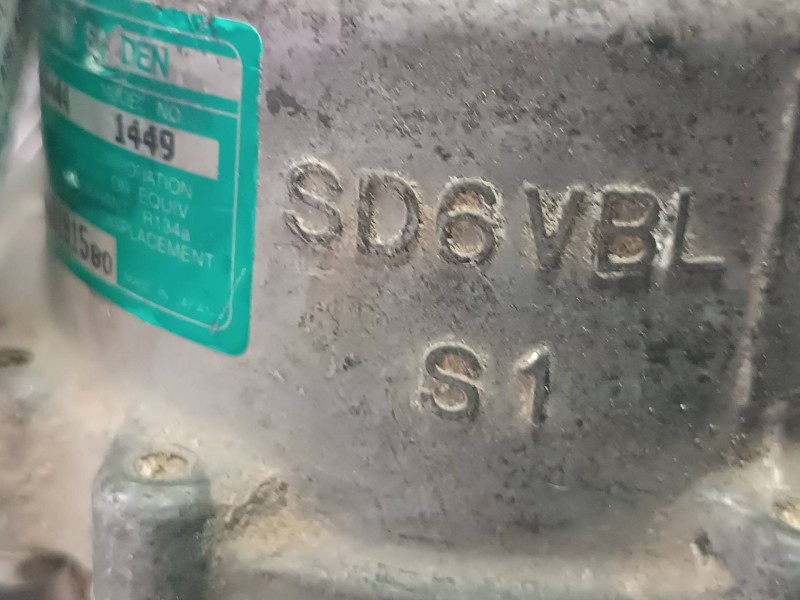 Recambio de compresor aire acondicionado para peugeot 206 berlina xs referencia OEM IAM 9655191580 SD6V12 SANDEN