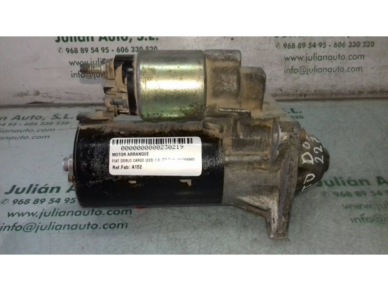 Recambio de motor arranque para fiat doblo cargo (223) 1.9 jtd furg. acristalado referencia OEM IAM A152 0001108202 BOSCH
