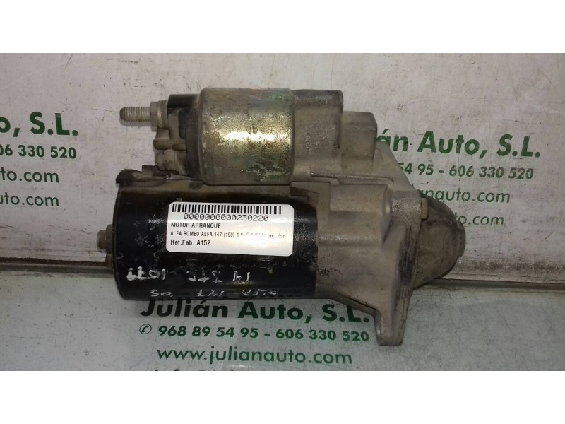 Recambio de motor arranque para alfa romeo 147 (190) 1.9 jtd 8v impression referencia OEM IAM A152 0001108202 BOSCH