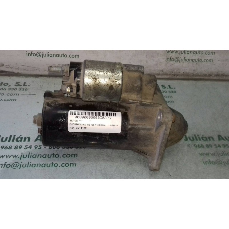 Recambio de motor arranque para fiat brava (182) jtd 105 / 100 clima referencia OEM IAM A152 0001108202 BOSCH