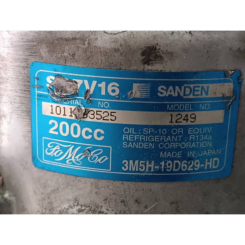 Recambio de compresor aire acondicionado para ford focus berlina (cap) trend referencia OEM IAM 3M5H19D629HD SD7V16 SANDEN