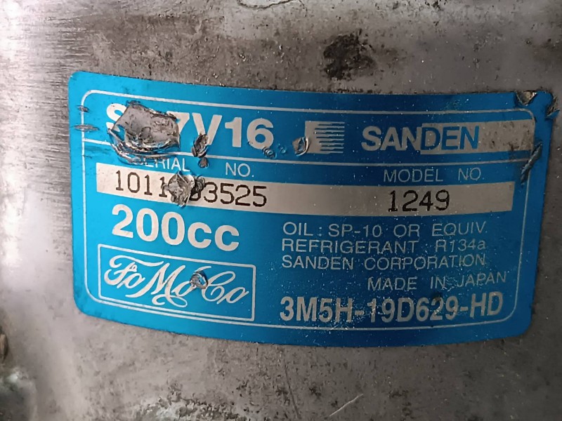 Recambio de compresor aire acondicionado para ford focus berlina (cap) trend referencia OEM IAM 3M5H19D629HD SD7V16 SANDEN